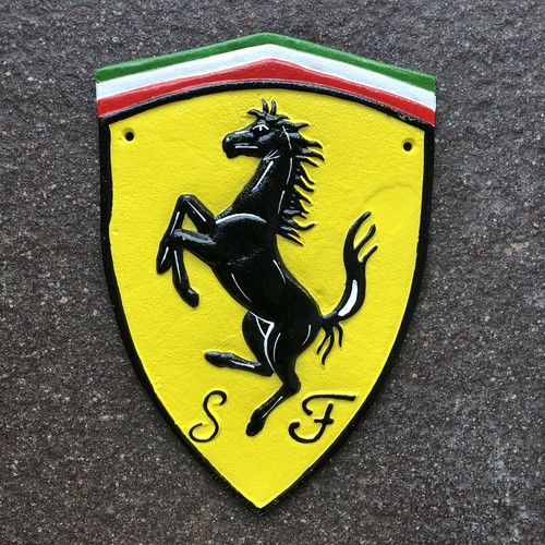 Ferrari cast iron - ferrari, sign