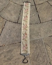 Antique Tapestry Needlepoint Servants Bell Pull English Country House