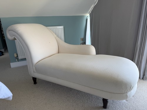 Elegant cream chaise lounge - cream,