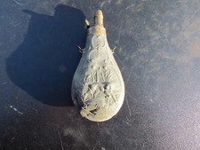 Powder pear in antique tin from XIX century collection hunting shooting