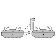 Pair of front brake pads