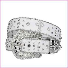 Cinturón punk blanco con