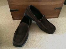 Men's Russell & Bromley  brown suede loafers shoes size 9 size EU size 43 