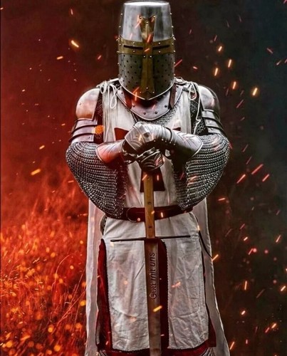 Medieval black templar knight - medieval,