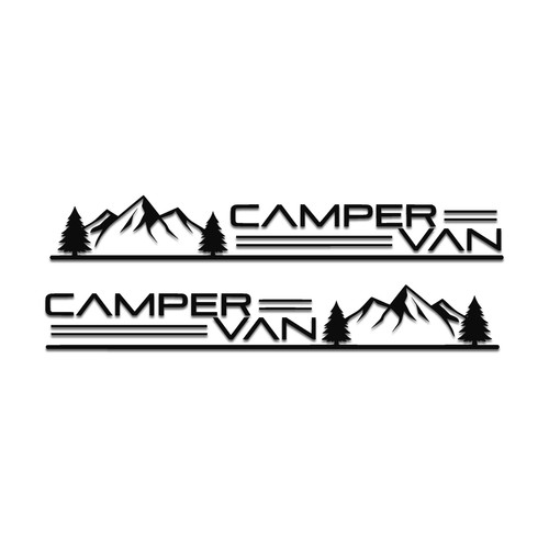 Camper van mountain - mountain, trees