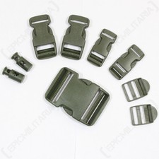 9 Piece Olive Green Buckle Set