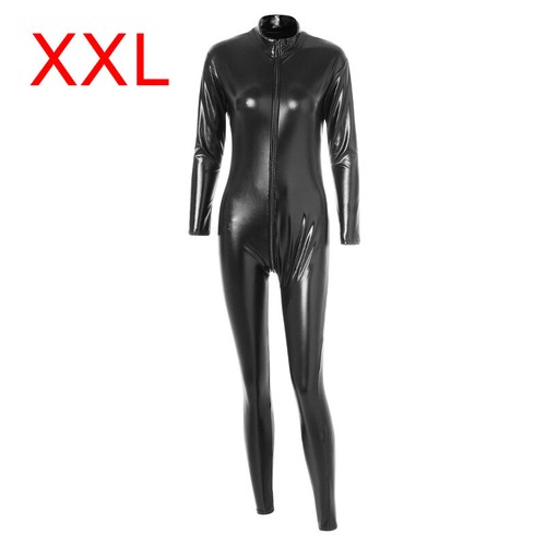 Women shiny pvc bodysuit - women, faux