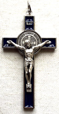ST BENEDICT CRUCIFIX   BLUE