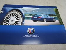 2010 BMW Alpina B3S Biturbo B5 D3 B7 Sales  fold out sheet Brochure Convertible