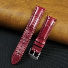Burgundy Leather Watch Strap