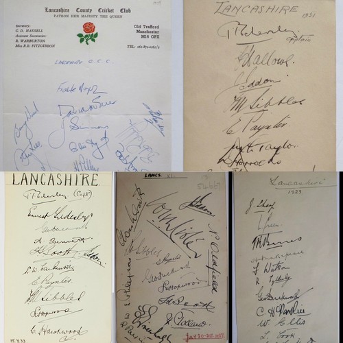 Autograph sheet lancashire - -,