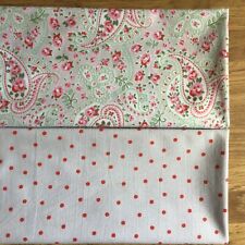 Used IKEA Rosali Paisley & Dots on Grey Bundle 2 * 50cm x 100cm W Cotton Fabric