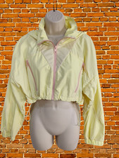 ZARA SMALL YELLOW COAT JACKET BOMBER CASUAL ZIP UP HOODED CROPPED HOODED WOMENS