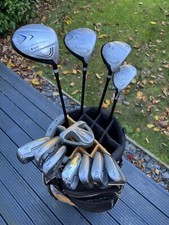 NICE SET OF MENS BEN SAYERS M11 GOLF CLIBS IN A WILSON PROSTAFF CART BAG.