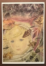 Vintage Halloween Postcard Sulamith Wolfing October Dragon Series 28 Early 50’s