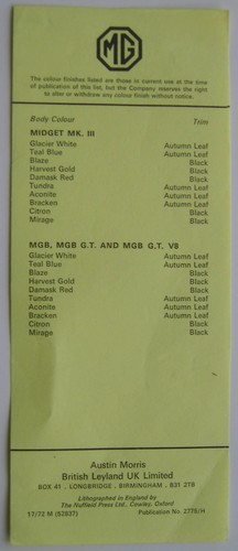 Midget iii mgb - mg,