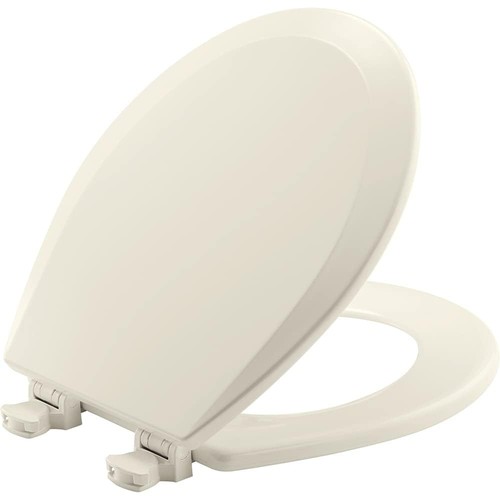Wood toilet seat round biscuit - round,