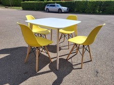Used Eames Style Chair And Table Set – Modern Dining Or Office Meeting Set