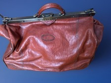 Texier ~ France Vintage Tan Leather Weekend Bag Holdall Travel Bag Extra Large