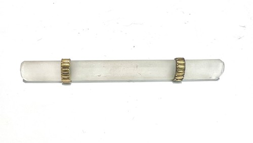 Antique glass bar brooch - antique,