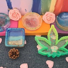 Handmade resin ashtray