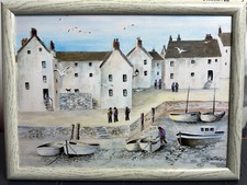 M Bonfield, Creative Tops - Cornish Harbour - Bean Bag Cushion Lap Tray