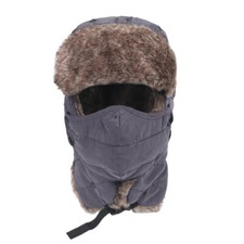 Russian Ski Hat With Earflaps Windproof Mask Women Warm Winter Hat Men Ushanka