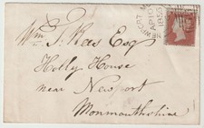 1856 NEWPORT MON SIDEWAYS DUPLEX TYPE II & BLUE UDC PORTABERPERGAM SUB PO WALES