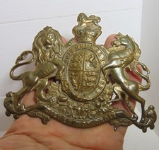 Very Large British Victorian Coat of Arms Military Plaque / Badge