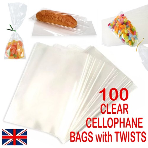 100 clear cellophane - 100, reusable