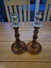 Vintage Wooden Candlestick