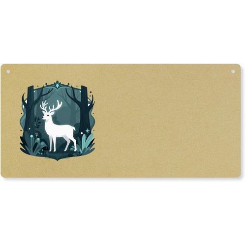Ethereal white stag door - 'ethereal,