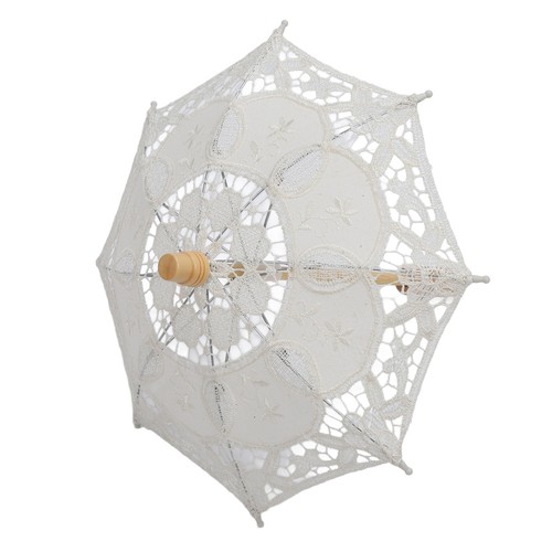 Vintage lace parasol - parasol, beige