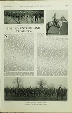 1902 PRINT VOLUNTEERS & YEOMANRY MANCHESTER SUSSEX IMPERIAL SHERWOOD RANGERS