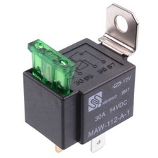 Fused On/Off Automotive Fused Relay 12V 30A 4-Pin Normally Open Car Bike