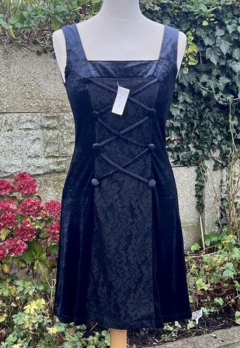 Y2k velvet dress size goth - velvet, s