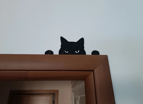 Cat door decor 3d - decor,