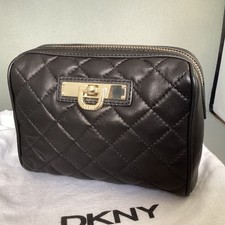DKNY Black Quilted Nappa
