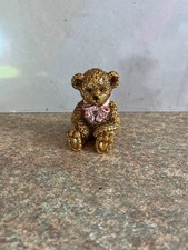 Cute teddy bear with pink bow by Arora Hidden Treasures No Chain 