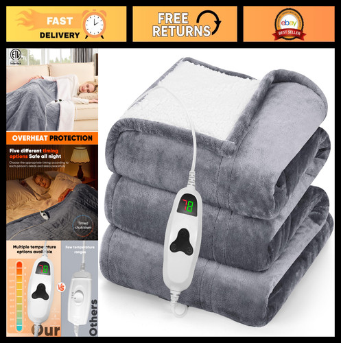 Electric heated blanket throw - heated,