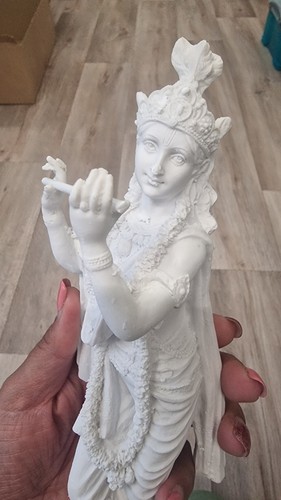 White lord krishna - krishna, resin