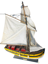 Model Ship, HMS Hunter 1797. 82x58cms Large Boat Damage Needs TLC Vintage ra