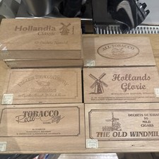 Cigar wooden Boxes x 8 English