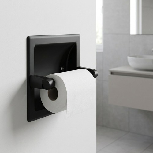 Recessed toilet paper holder - paper,