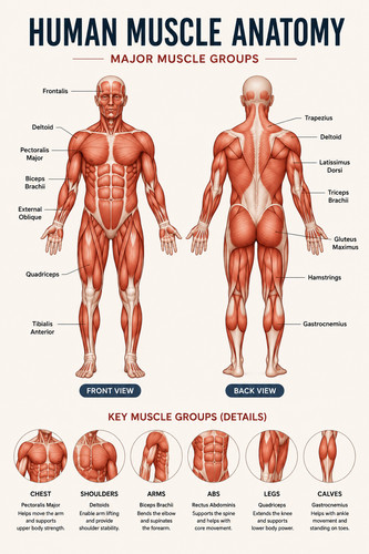 Human muscle anatomy chart gym - muscle,