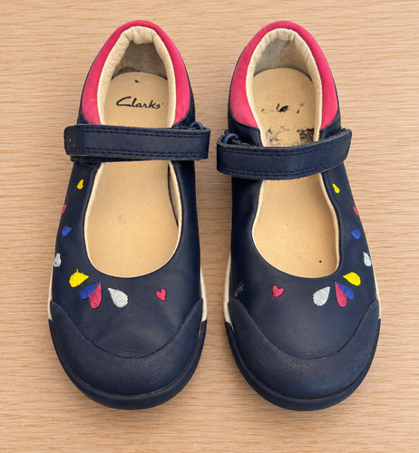Clarks girls navy leather - clarks,