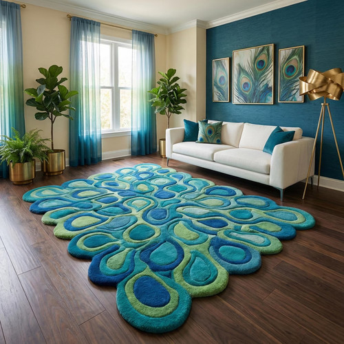 Hand tufted wool area rug - hand-tufted,