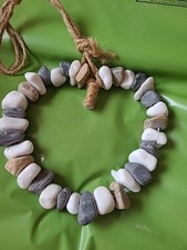 Rustic Style Heart Shaped Wall Hanging - Constructed from Pebbles