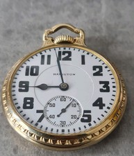 Hamilton 992B Open Faced 21J Railway  Pocket Watch 1956
