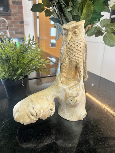 Unique hand carved owl - unique,